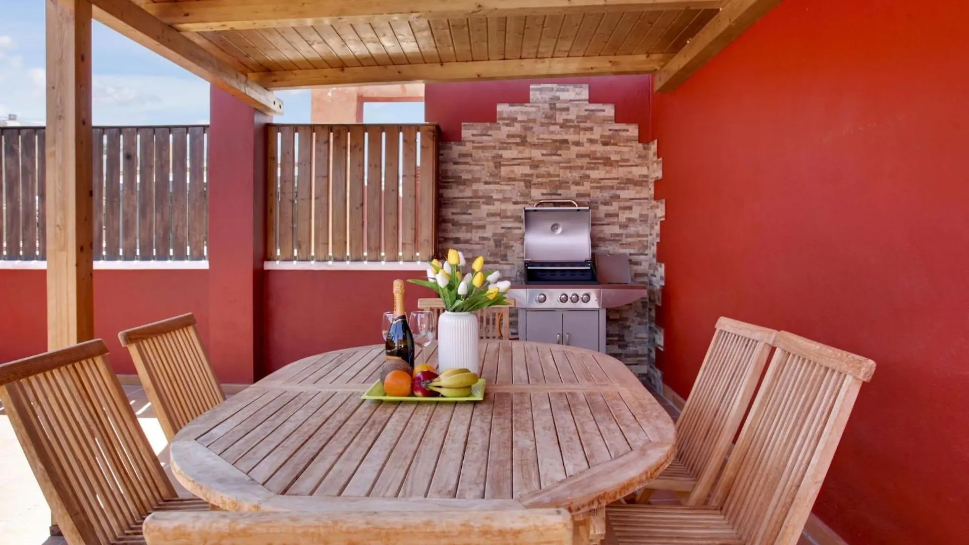 דירות פוארטו דה סנטיאגו The Cliffs Penthouse, Huge Terrace, Bbq, Air Con ספרד